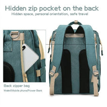 Load image into Gallery viewer, Baby BedPack™ Diaper Backpack With Changing Bed
